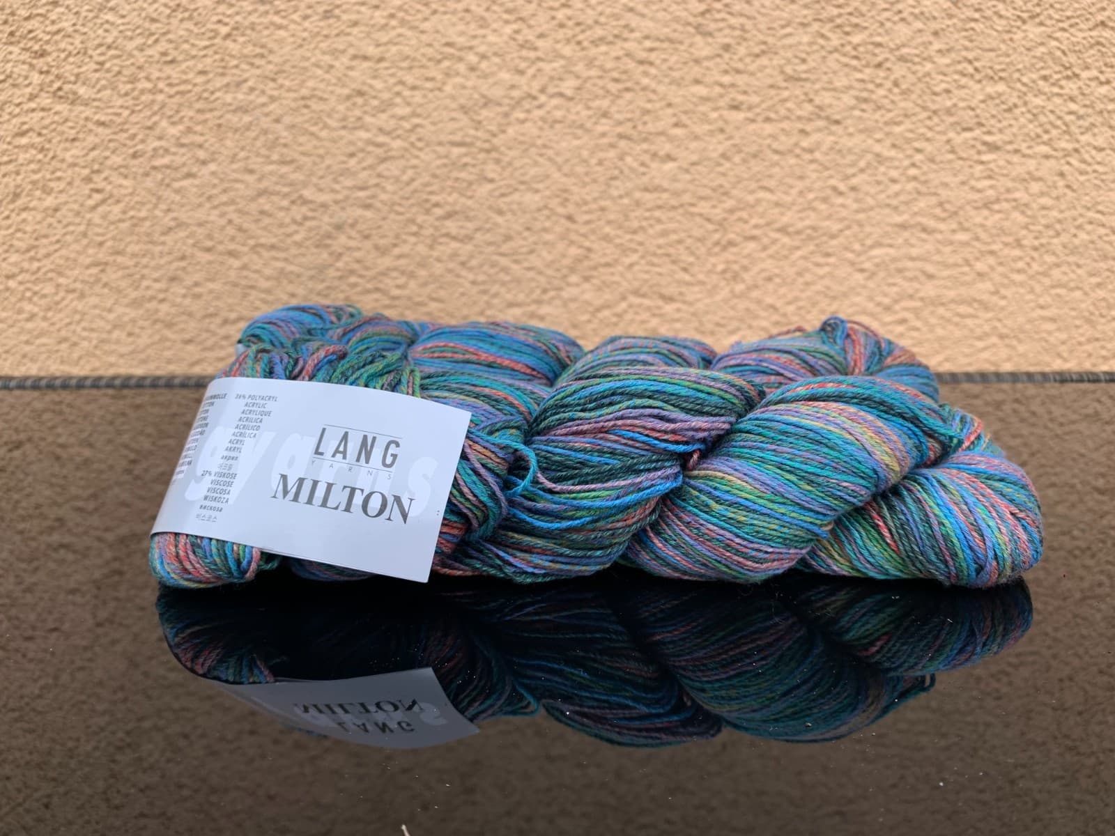 Lang Yarns Milton, Baumwolle und Viskose, verschioedene Farben, Hellblau-Rosa-Türkis