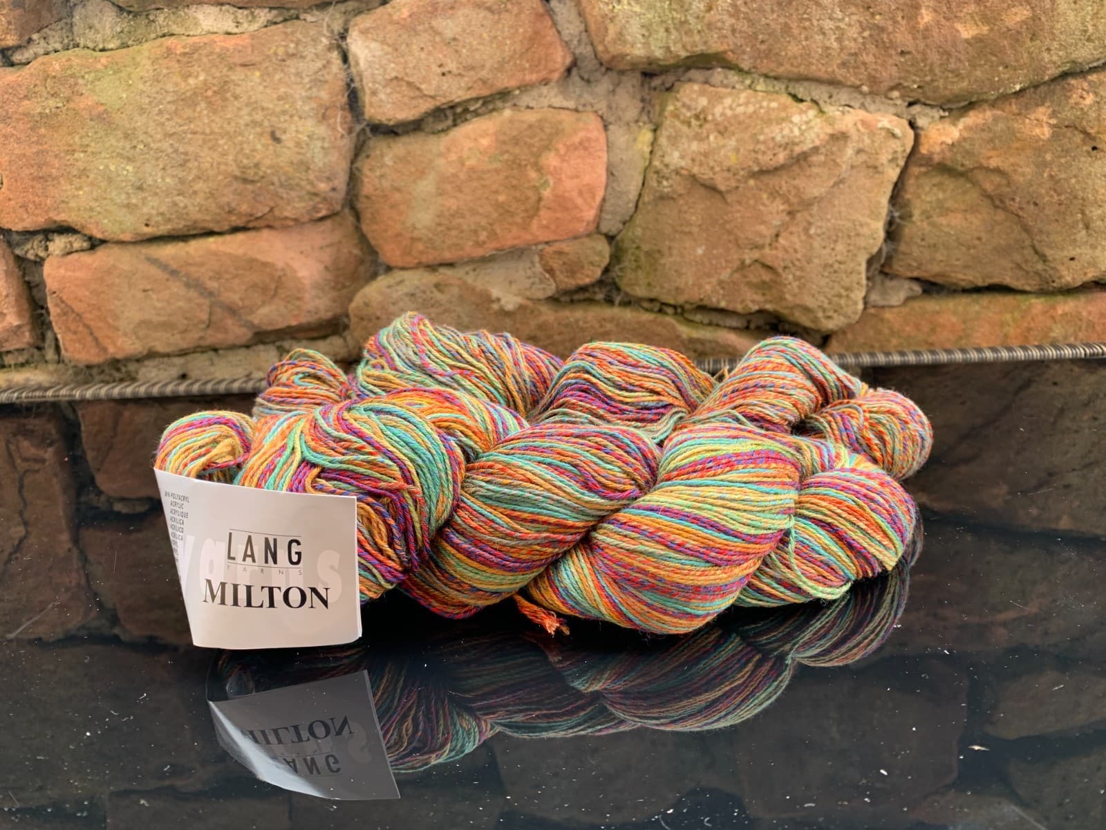 Lang Yarns Milton, Baumwolle und Viskose, verschioedene Farben, Blau-Bunt
