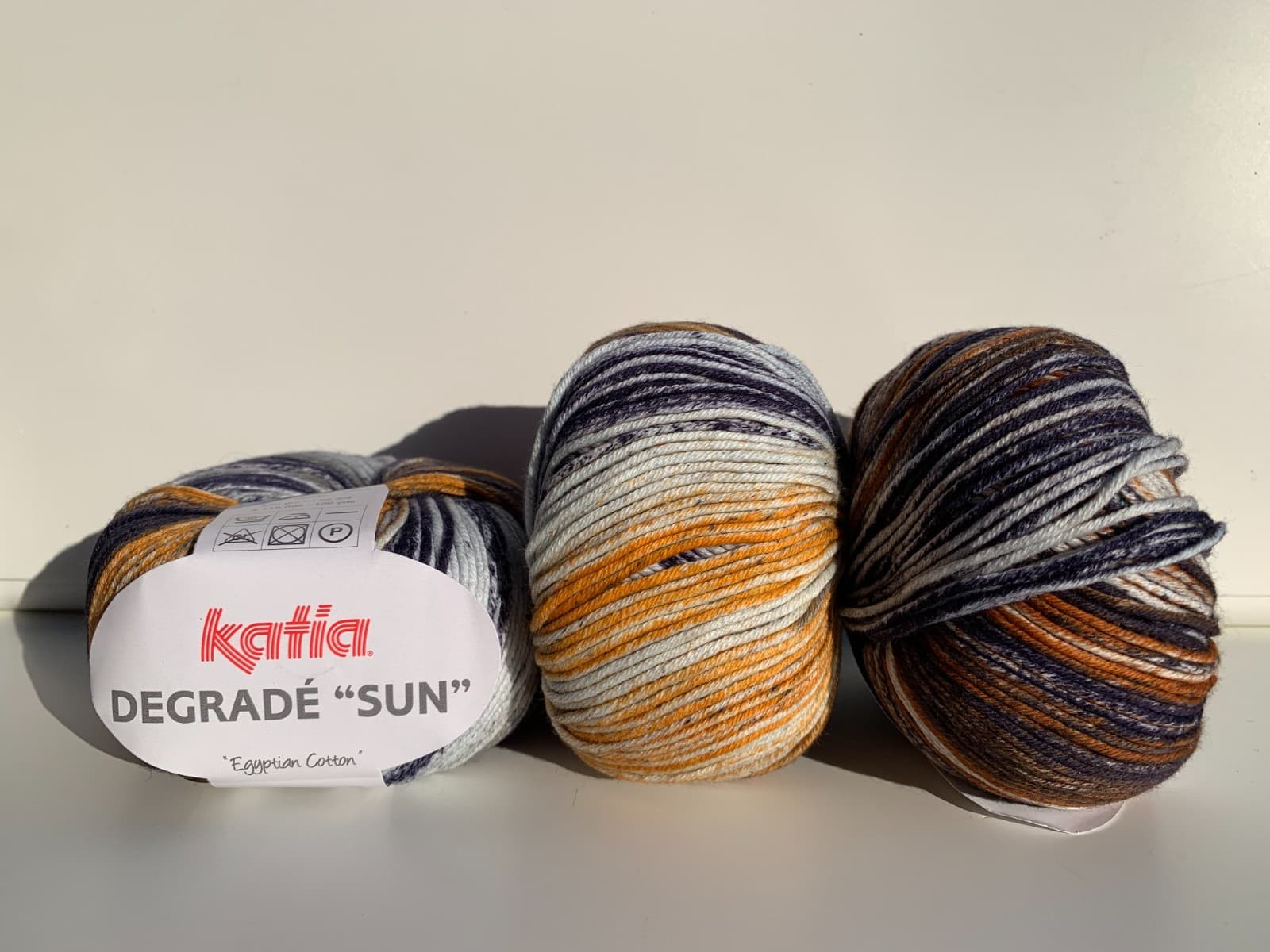 Katia Degradé Sun, Baumwolle, verschiedene Mosaik-Farbverläufe, Braun-Grau-Beige