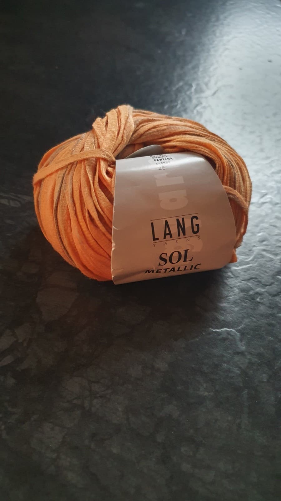 Lang Yarns Sol Metallic, Baumwolle, Farbe 28 Orange